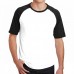 Custom men white and black t-shirt