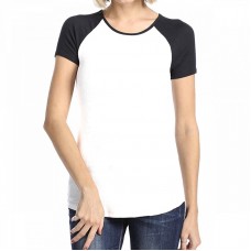 Custom Women white and black t-shirt