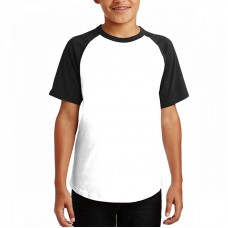 Custom youth white and black t-shirt