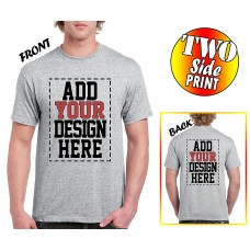 Custom 2 sided T-Shirts - DESIGN YOUR OWN SHIRT - FRONT and BACK Printing on Shirts