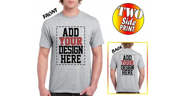 Custom 2 sided T-Shirts - DESIGN YOUR OWN SHIRT - FRONT and BACK ...